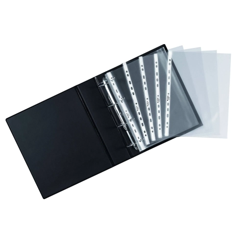 Pack 50 fundas PVC multitaladro folio
