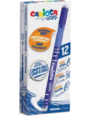 Boligrafo tinta Borrable Carioca Oops azul