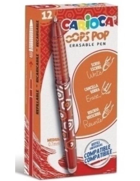 Boligrafo tinta Borrable Carioca Oops rojo