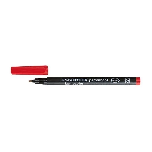 Rotulador permanente Staedtler Lumocolor 0,8mm rojo