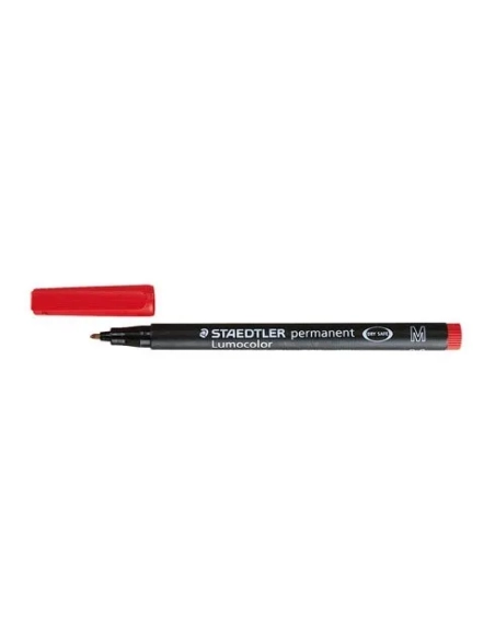 Rotulador permanente Staedtler Lumocolor 0,8mm rojo