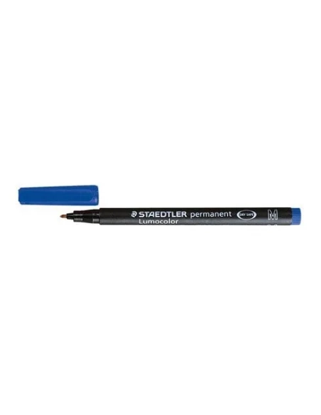 Rotulador permanente Staedtler Lumocolor 0,6mm azul