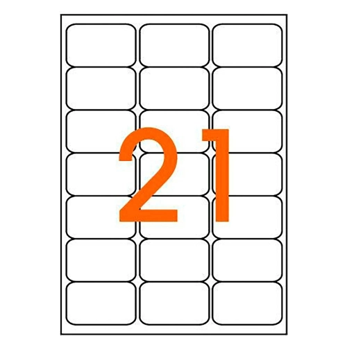 Caja 200 hojas etiquetas laser 63,5x38,5 jmb