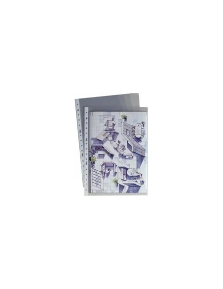 Fundas multitaladro 80 micras A4 polipropileno rugoso