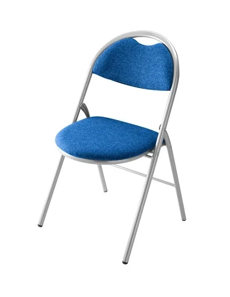 Silla plegable super confort 2 azul patas aluminio