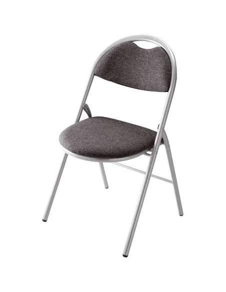 Silla plegable super confort 2 antracita  patas aluminio