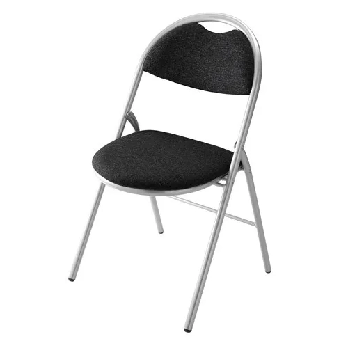 Silla plegable super confort 2 negra  patas aluminio