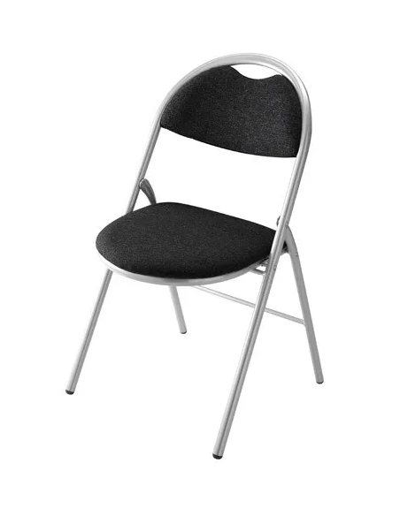 Silla plegable super confort 2 negra  patas aluminio