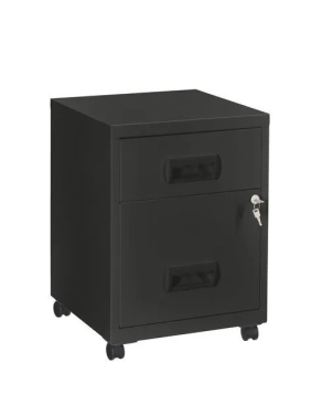 Cajonera metalica con ruedas budget 2 cajones negro