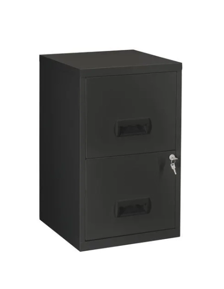Archivador metalico 2 cajones carpetas colgantes  negro