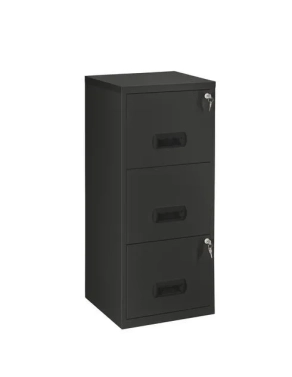 Archivador metalico carpetas colgantes 3 cajones negro