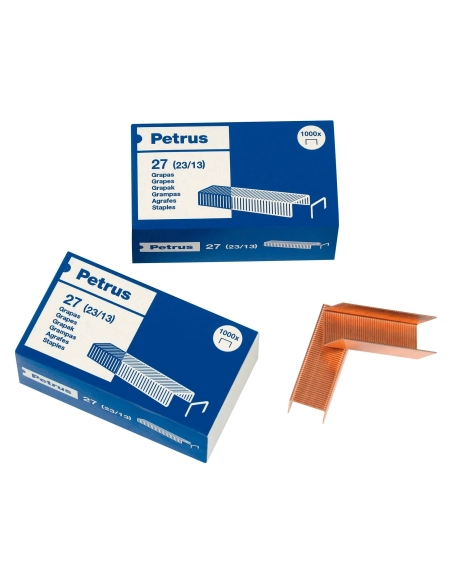Caja 1000 grapas Cobreadas Petrus 23/13