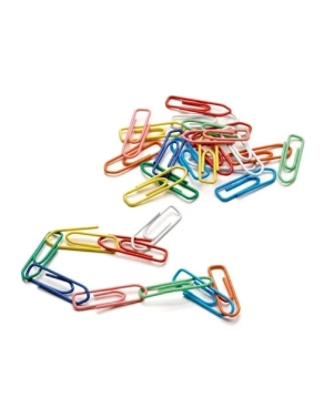 Caja 100 clips colores surtidos 26 mm