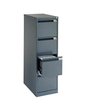 Archivador metalico carpetas colgantes 4 cajones antracita