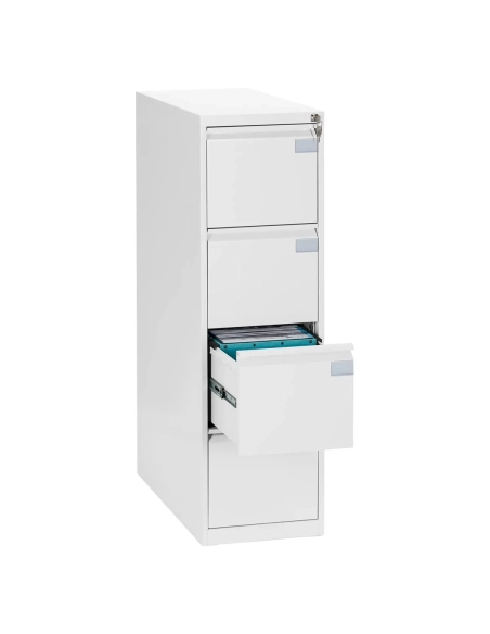 Archivador metalico carpetas colgantes 4 cajones Pro blanco