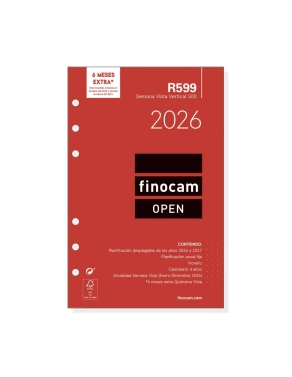 Recambio anual Finocam semana vista 500 castellano R599