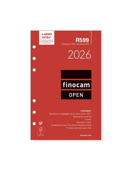Recambio anual Finocam semana vista 500 castellano R599