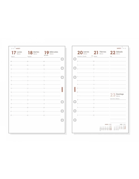 Recambio anual Finocam semana vista 500 castellano R599