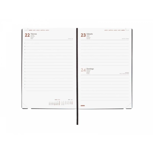Agenda Finocam anual Dynamic Mara Y10 dia pagina negro