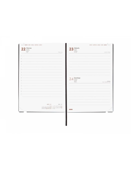Agenda Finocam anual Dynamic Mara Y10 dia pagina negro