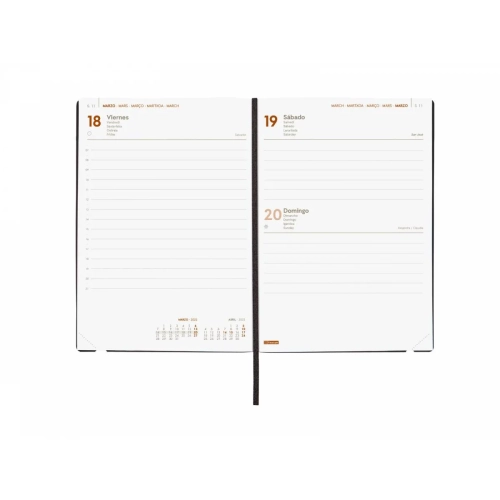 Agenda anual Dynamic Mara Finocam Y12 día página negra