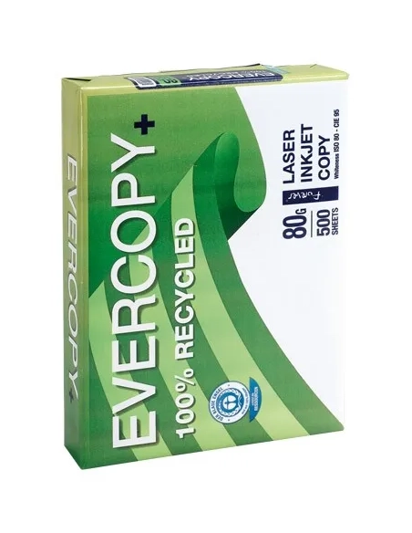 Papel 500 h A4 80 gramos reciclado Clairfontaine