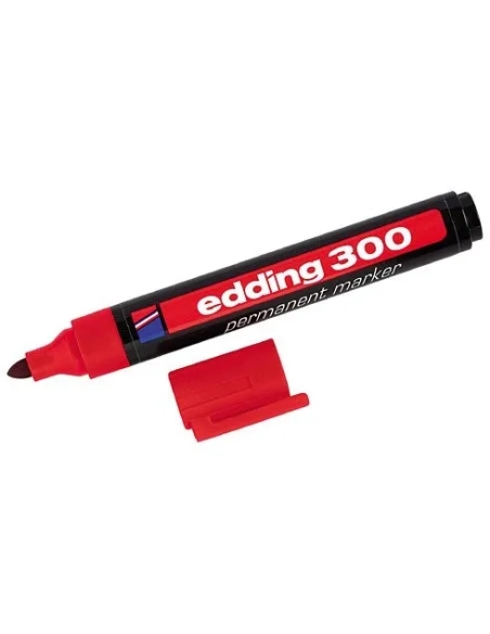 Marcador Edding 300 punta ojiva rojo