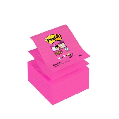 Bloc Pos It Z super sticky rallado fucsia 101x101