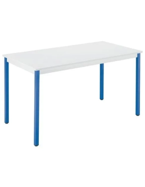 Mesa eco 140x70 gris cl patas azul