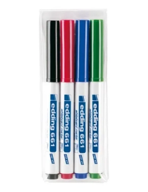 Bolsa 4 rotuladores pizarra Edding 661 surtidos