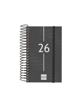 Agenda epiral year E3 negra 79x127 dia pagina