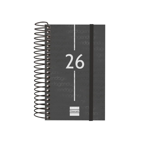 Agenda epiral year E3 negra 79x127 dia pagina