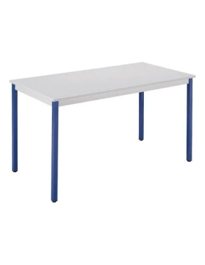 Mesa eco 180x80 gris cl patas azul