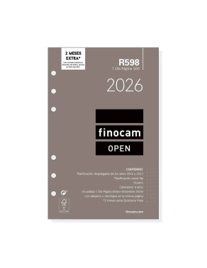 Recambio anual Finocam dia pagina 500 castellano R598