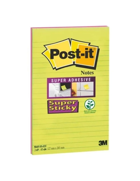 Bloc Pos It super sticky 127x203 45h neon