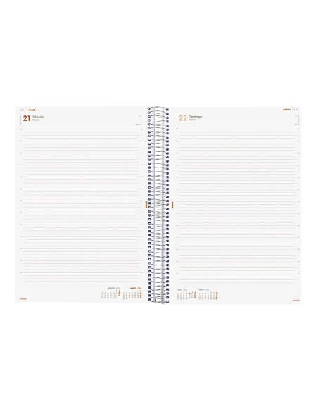 Agenda Finocam year E40 297x210 dia pagina negra