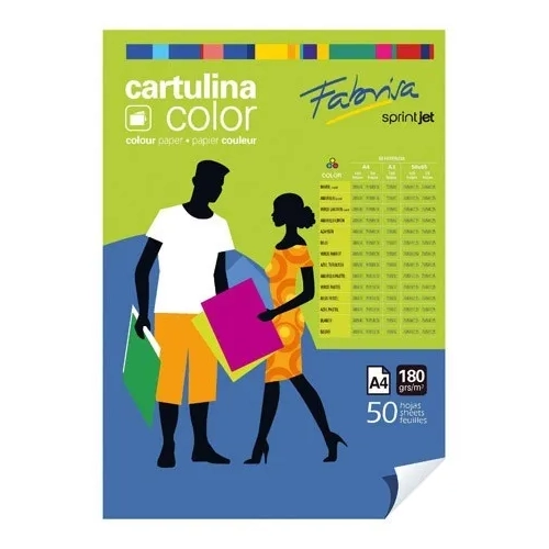 50h cartulina Fabrisa A4 180gr verde oscuro