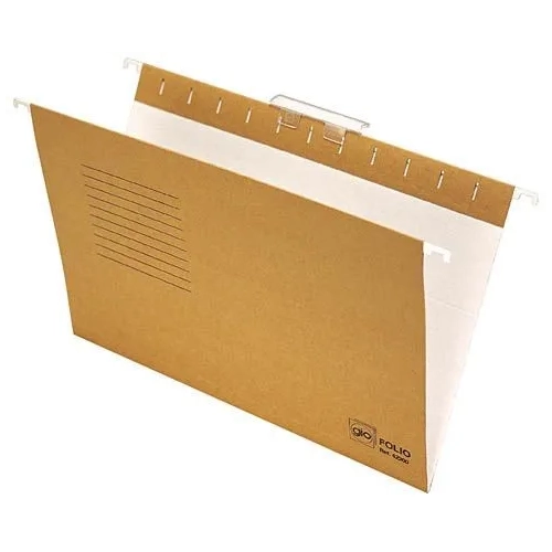 Caja 25 carpetas colgantes A4 Kraf bicolor visor superior