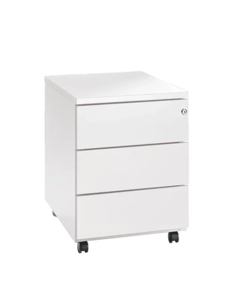 Cajonera metalica con ruedas JMB 3 cajones blanco