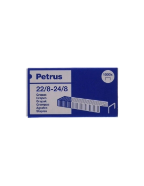 Caja 1000 grapas Petrus 22/8, 24/8