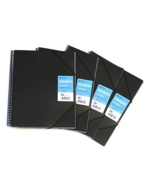 Carpeta 30  fundas maxiplas negra Grafoplas