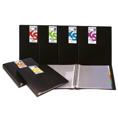 Carpeta 20 fundas IN-OUT XS negra Grafoplas