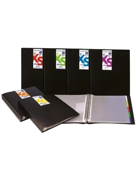 Carpeta 30 fundas IN-OUT XS negra Grafoplas