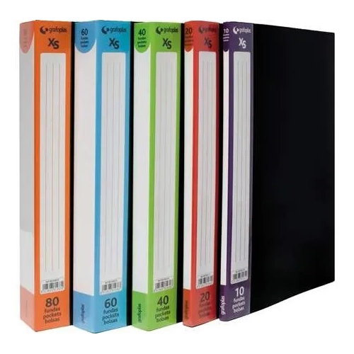 Carpeta 60 fundas A4 PP XS Grafoplas
