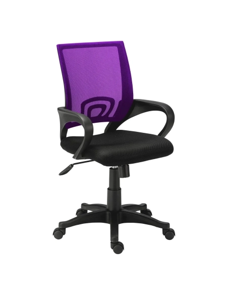 Silla con brazos respaldo malla Spring violeta