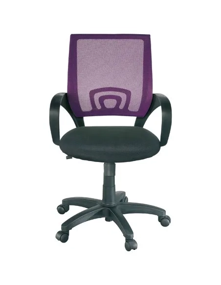 Silla con brazos respaldo malla Spring violeta