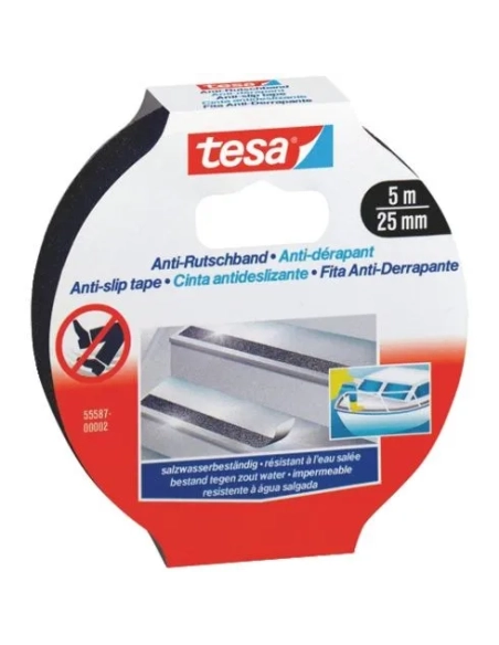 Cinta antideslizante negra 5mx25mm Tesa