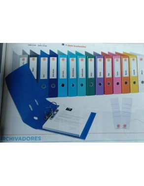 Archivador ancho forrado polipropileno A4 surtidos moda