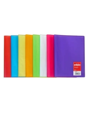 Carpeta 20 fundas poliplas pp translucido verde