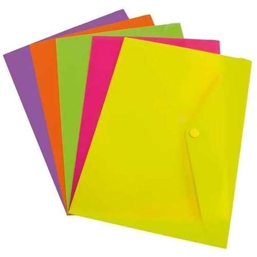 Pack 12 sobres polipropileno fluor folio amarillo